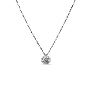 Collar de plata chaton 6MM 40+3CM