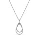 Collar de plata ovalado circonita 40+3CM