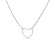 Collar de plata corazón 42CM