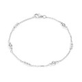 Pulseira em prata 3 Chatones 15 Círculos 18cm