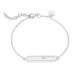 Pulsera de plata centro rectángulo circonita 18CM