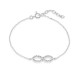 Pulsera de plata infinito circonita 18CM