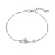 Pulseira em prata love zircónia 18cm
