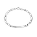 Pulseira em prata programada 1x1 5mm 19cm