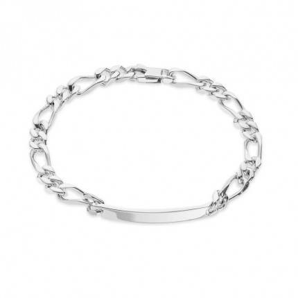 Pulseira em prata programada 2x1 5mm 19cm