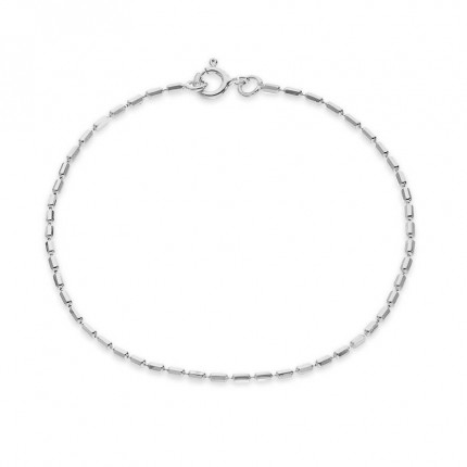 Pulsera de plata rectángulos 18CM