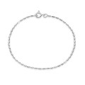 Pulseira em prata retângulos de 18cm