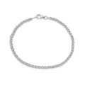 Pulseira de malha em prata 18cm