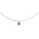 Collar de plata hilo pescar 42 cm circonita 6 mm