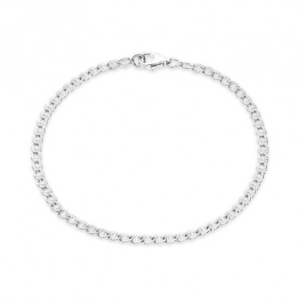 Pulseira em prata com links de 18cm