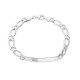 Pulseira em prata programada homem 1x1 7mm 21cm