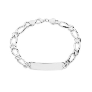 Pulsera de plata hombre programada 1X1 8MM 22CM