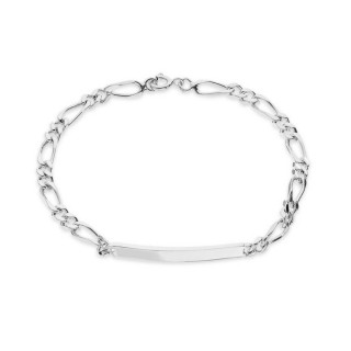 Pulsera de plata programada 2x1 personalizable para hombre 3mm 18cm