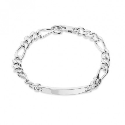Pulsera de plata para hombre programada 3X1 6MM 20CM
