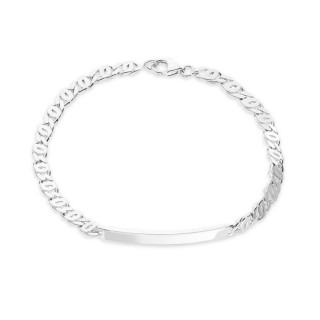 Pulsera de identidad forzada mate y brillo 4MM 18CM