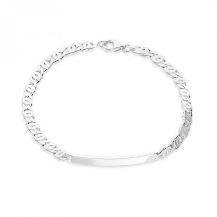 Pulsera de identidad forzada mate y brillo 4MM 18CM