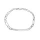 Pulsera de plata identidad programada 3X1 5MM 19CM