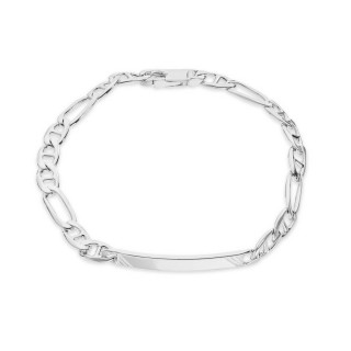 Pulsera de plata identidad programada 3X1 5MM 19CM