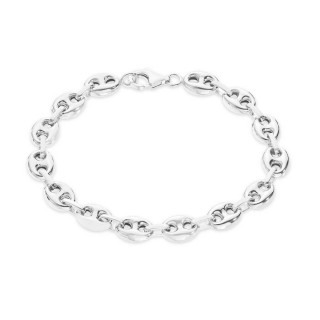 Pulseira em prata de calabrote 8mm