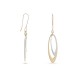 Pendientes de oro bicolor 9K 2 óvalos