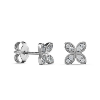 Pendientes de plata con mariposa circonita