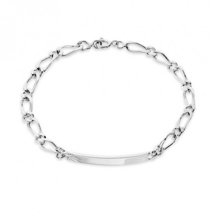 Pulsera de plata identidad 18CM