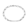 Pulseira em prata com chapa 18CM