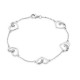 Pulseira em prata coração e zircónia 18CM