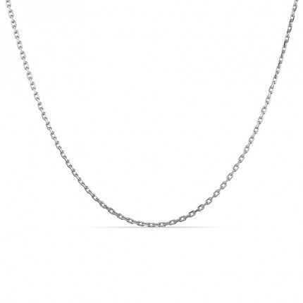 Cadena de plata forzada diamantada