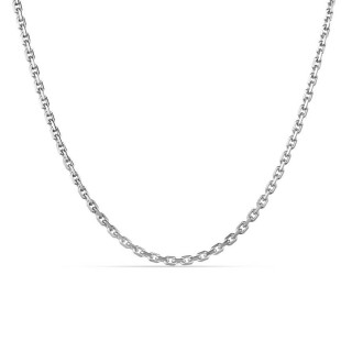 Cadena forzada diamantada en plata de ley 925