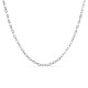 Cadena de plata forzada rectangular