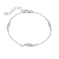 Pulseira em prata 3 ondas zircónia 18cm