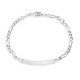 Pulsera de plata bebé identificativa rectangular 3x1