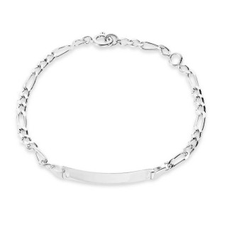 Pulsera de plata bebé identificativa rectangular 3x1