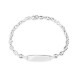 Pulsera de plata bebé identidad ovalada calabrote 13+2 CM