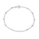 Pulsera de plata 11 bolitas + cadena 18CM