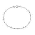 Pulsera de plata esferas con facetas 18CM