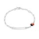Pulsera de plata bebé identidad mariquita 1x1 13+2CM