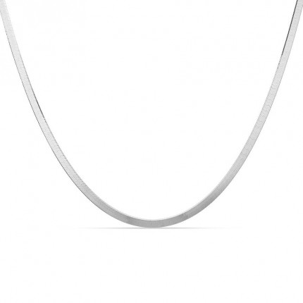 Collar de plata malla plana 42 CM