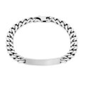 Pulsera de plata hombre identidad cadena forzada 8MM 20CM