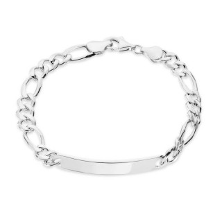 Pulsera de plata hombre programada 3X1 7MM 21 CM