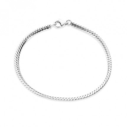 Pulseira em prata malha inglesa 18CM