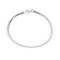 Pulseira em prata malha inglesa 18CM