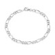 Pulseira de prata para homem programada 2X1 3MM 18CM