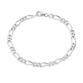 Pulsera de plata para hombre programada 2X1 3MM 18CM