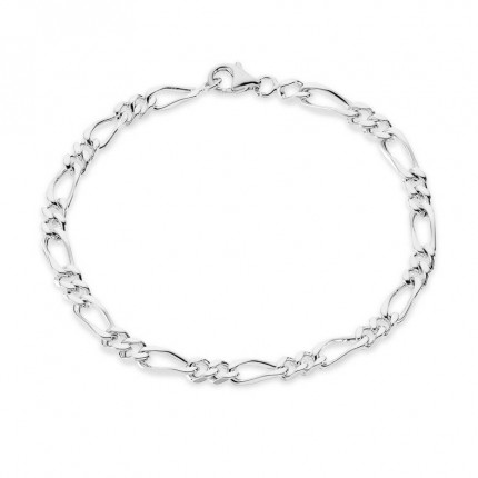 Pulsera de plata para hombre programada 2X1 3MM 18CM