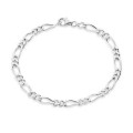 Pulseira de prata para homem programada 2X1 3MM 18CM