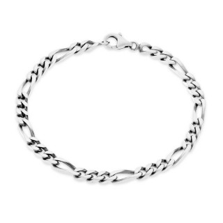 Pulsera de plata envejecida programada 3X1 4MM 19CM