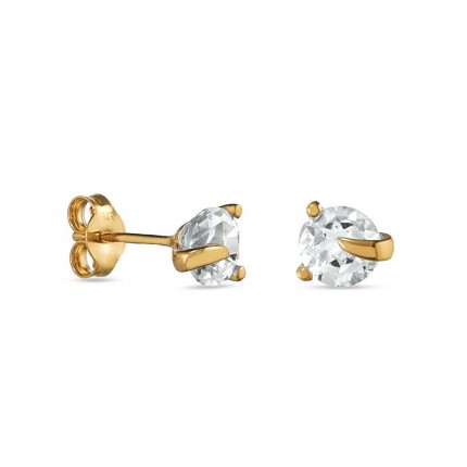 Pendientes de oro amarillo 9K con topacio