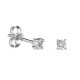 Pendientes de oro blanco 9K con diamante 0.012CT